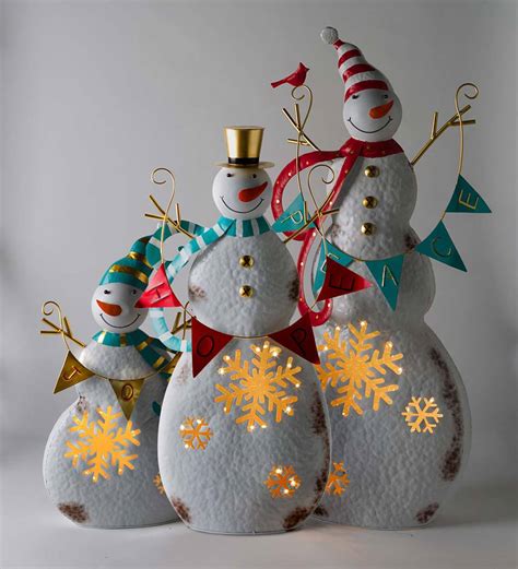 metal snowman sets